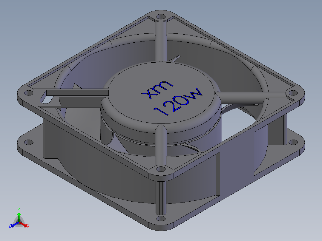 风机-120正等轴测图