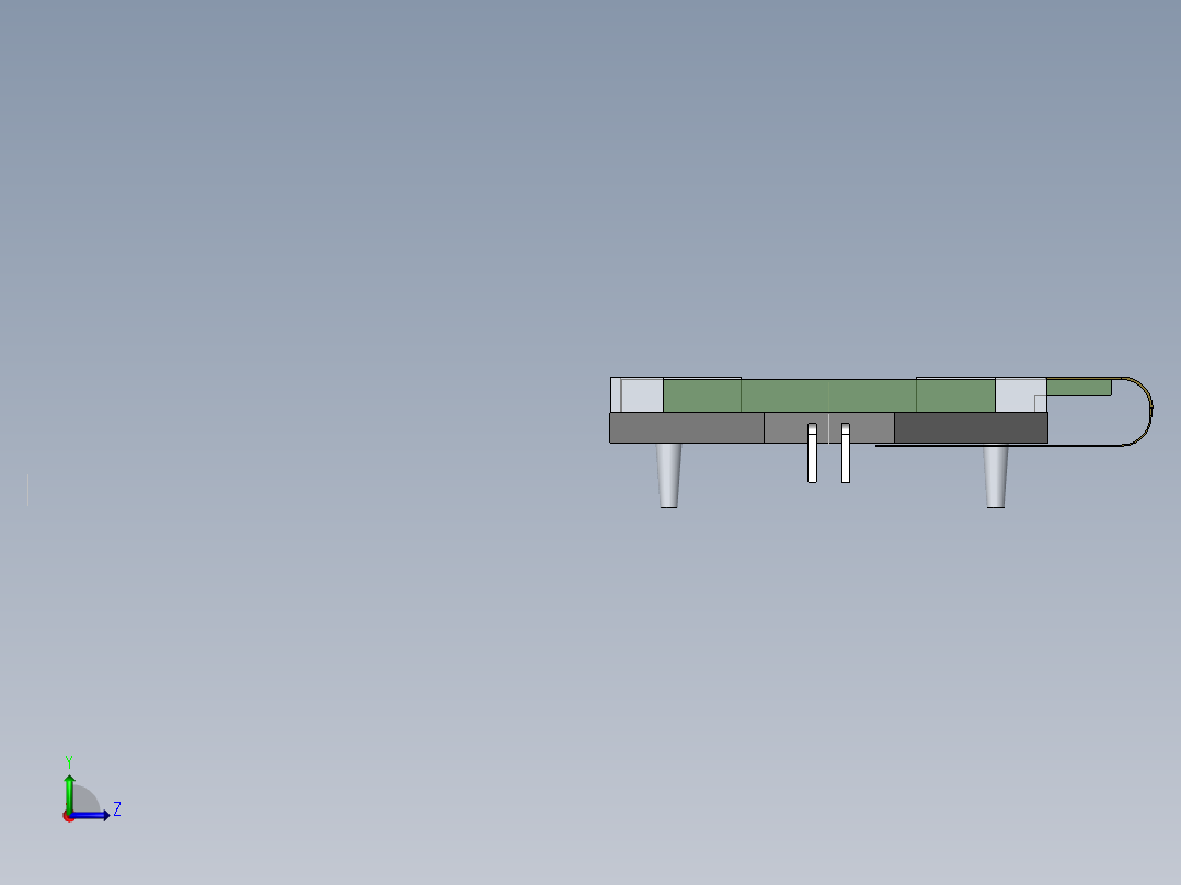 LCD LX-12864b5点阵显示屏模型左视图