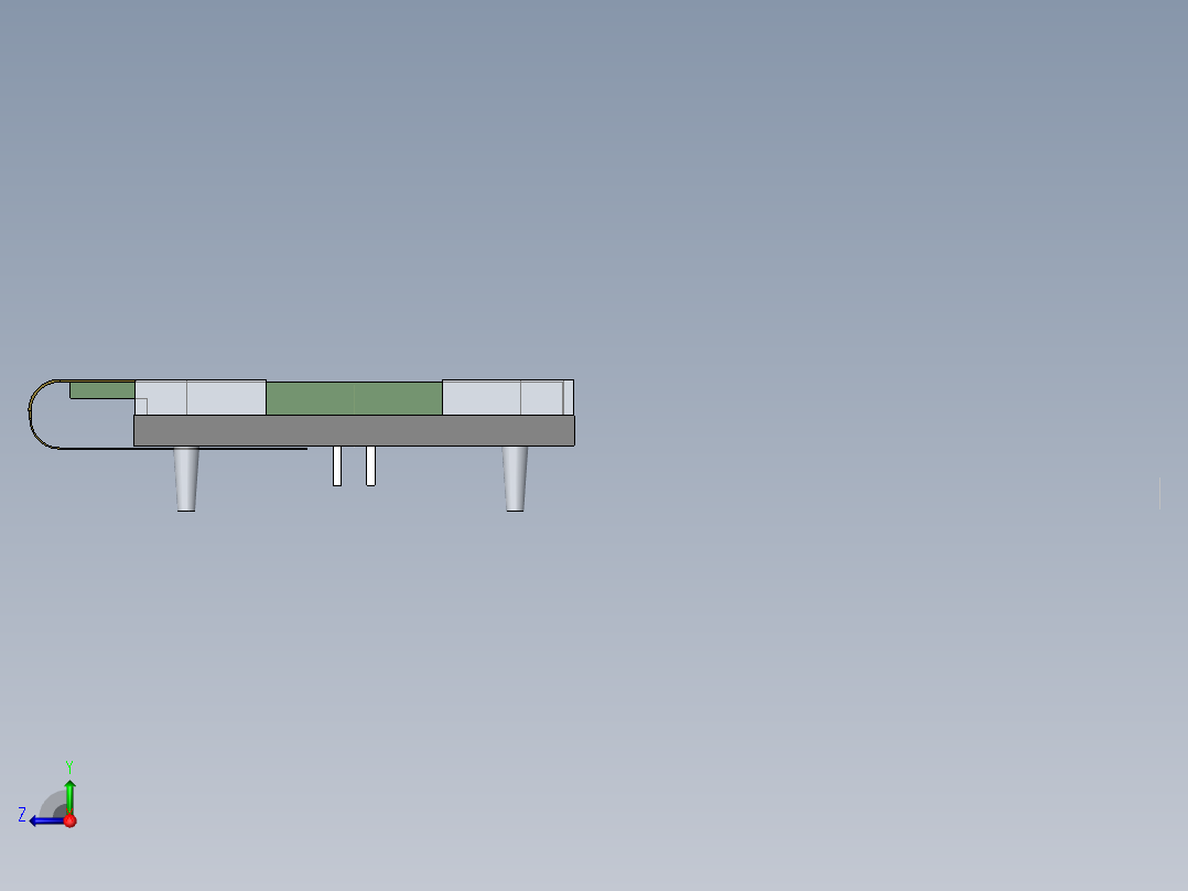 LCD LX-12864b5点阵显示屏模型右视图
