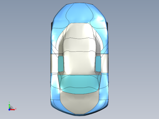 小型电动汽车造型3D数模图纸 STEP格式前视缩略图
