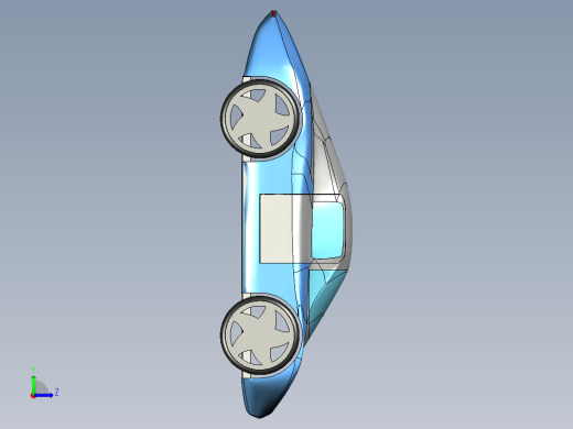 小型电动汽车造型3D数模图纸 STEP格式左视缩略图