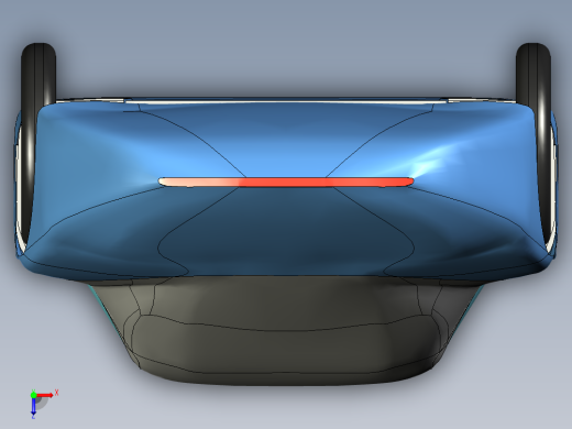 小型电动汽车造型3D数模图纸 STEP格式俯视缩略图