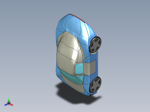 小型电动汽车造型3D数模图纸 STEP格式正等轴测缩略图