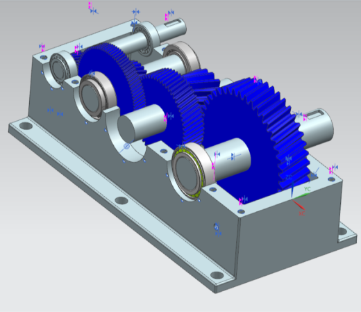 vykresy三级斜齿轮减速箱缩略图