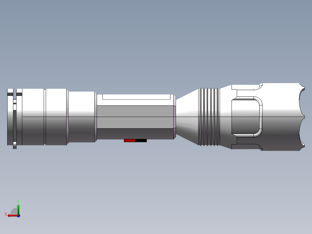 手电筒模型后视图
