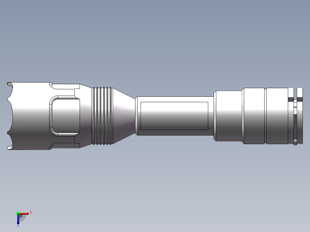 手电筒模型俯视图