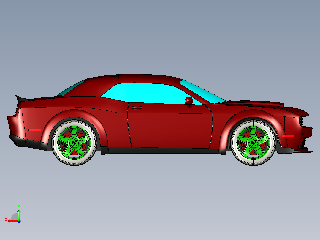 Dodge道奇Challenger汽车后视图