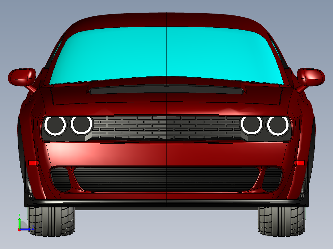 Dodge道奇Challenger汽车左视图