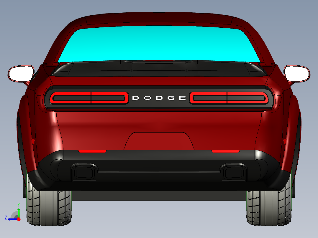 Dodge道奇Challenger汽车右视图