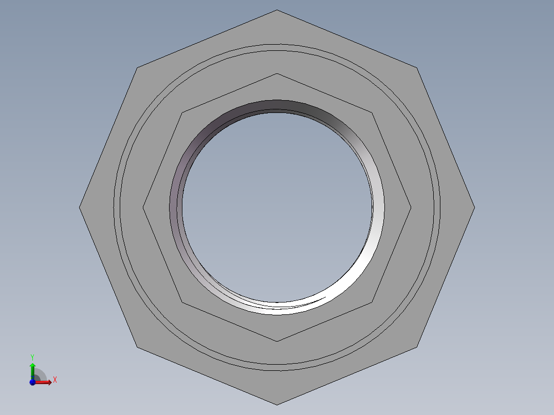 活接-等径内丝直通 DN20前视图