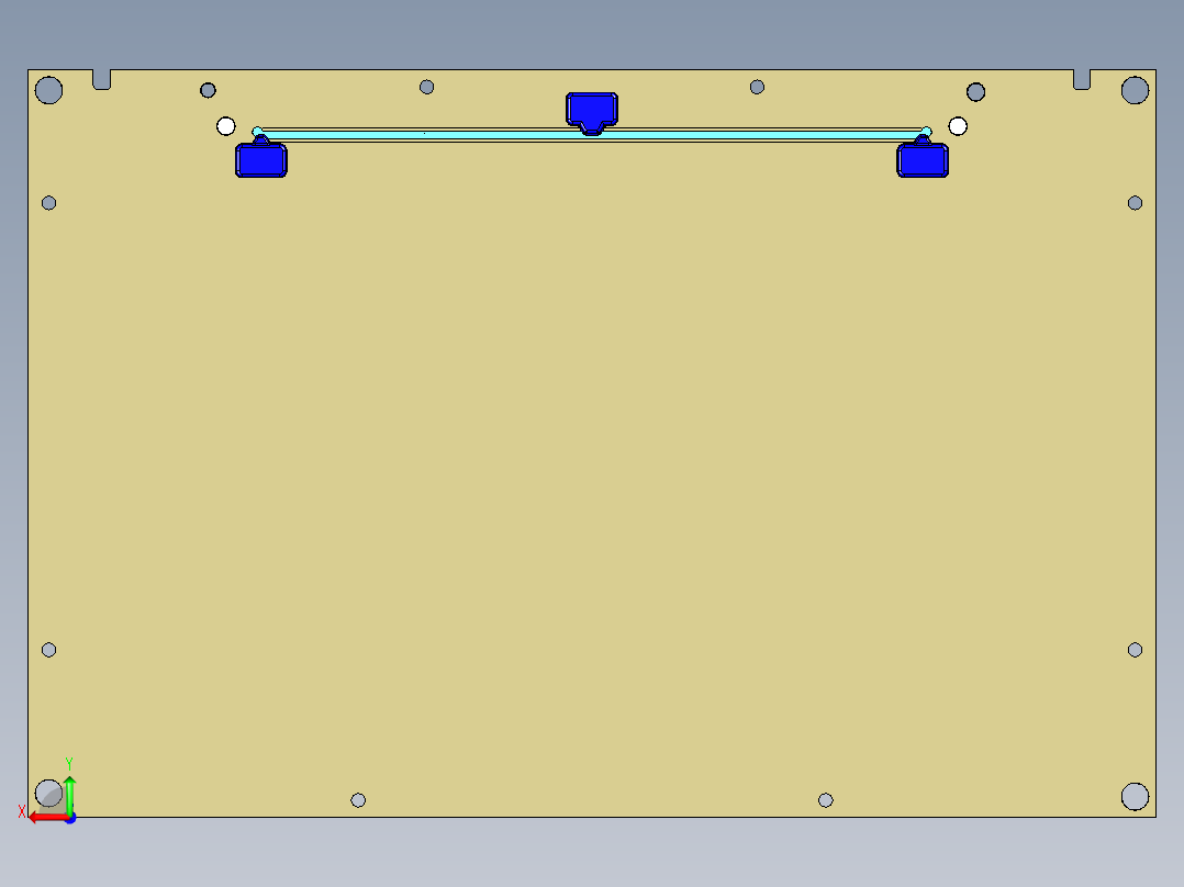 BAZ80-A-笔记本CNC工装夹具三维模型CNC3后视图