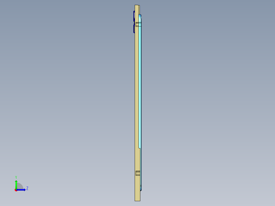 BAZ80-A-笔记本CNC工装夹具三维模型CNC3左视图