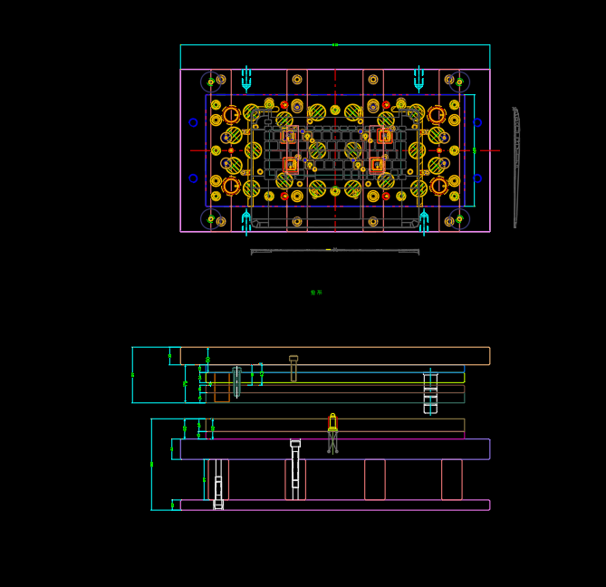 笔记本C壳面板整形模具设计图