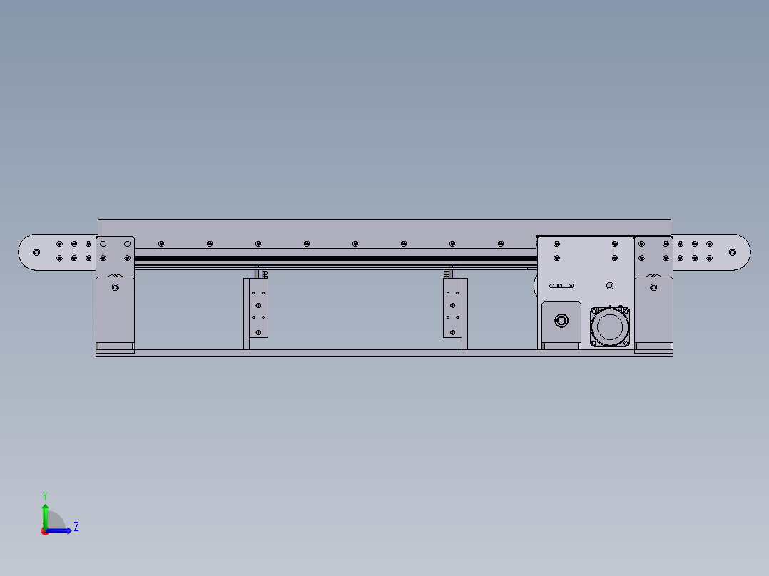 1.5米宽度可调皮带线左视图