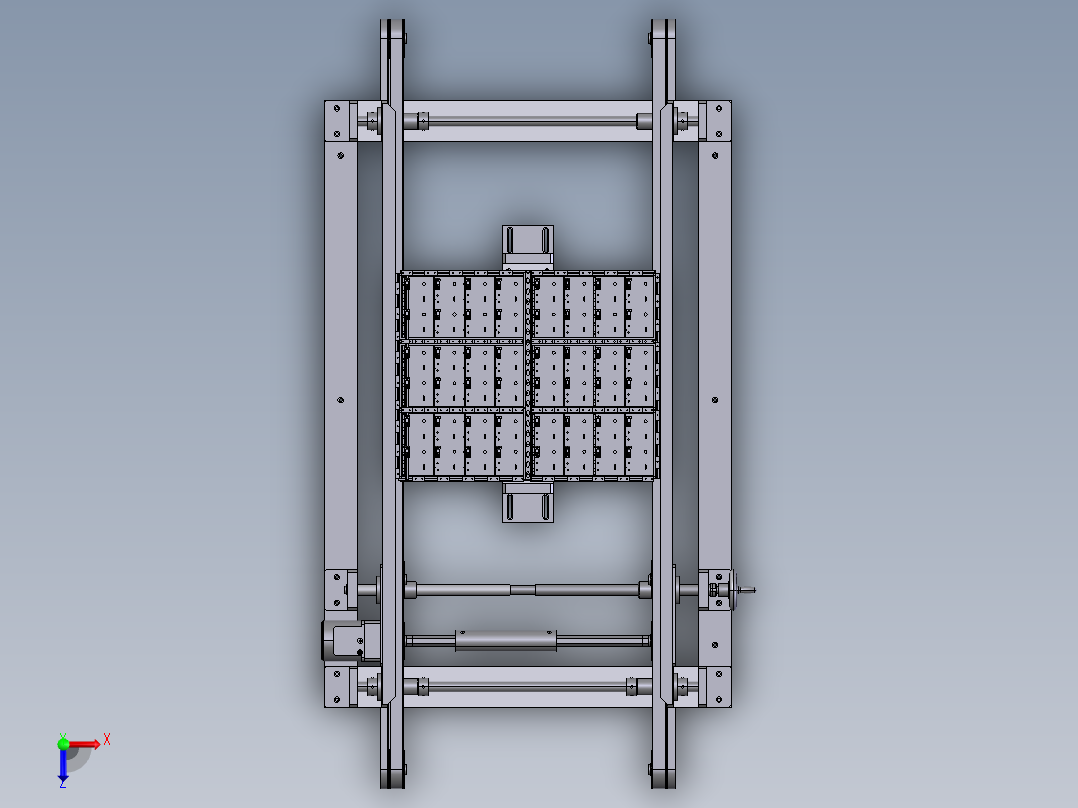 1.5米宽度可调皮带线俯视图