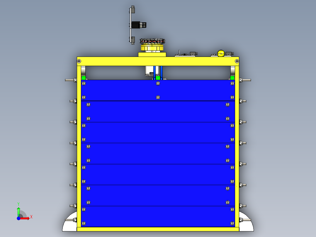 B3003265-横拉式车库门前视图