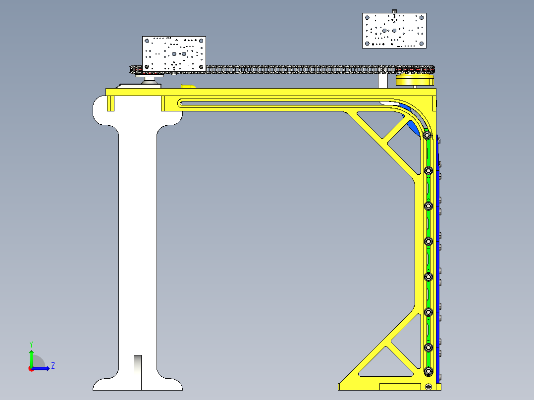 B3003265-横拉式车库门左视图