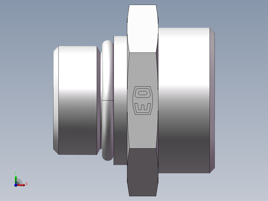 美制O圈密封接头、1CO-36-12前视图