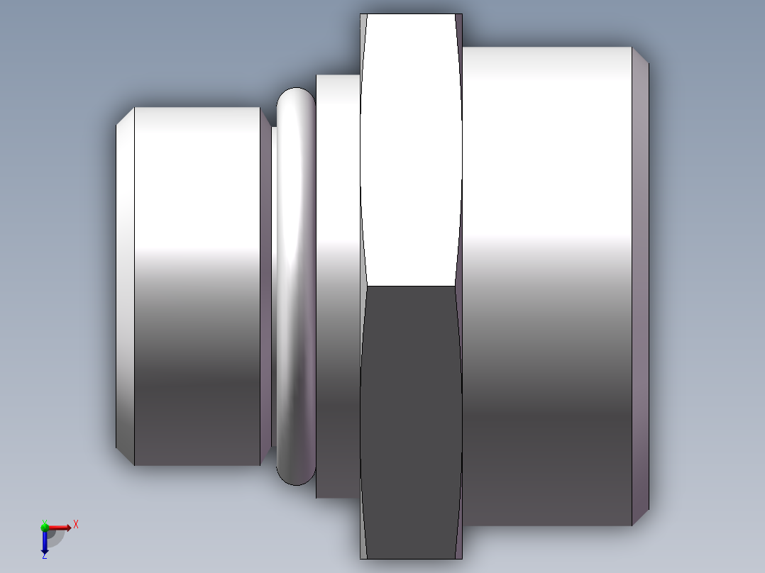 美制O圈密封接头、1CO-36-12俯视图
