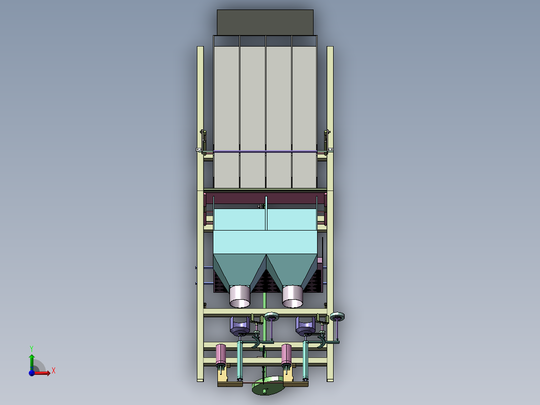 FL-4160 粮食种子分级筛选机前视图