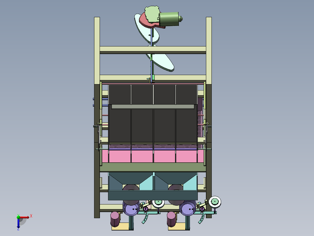 FL-4160 粮食种子分级筛选机俯视图