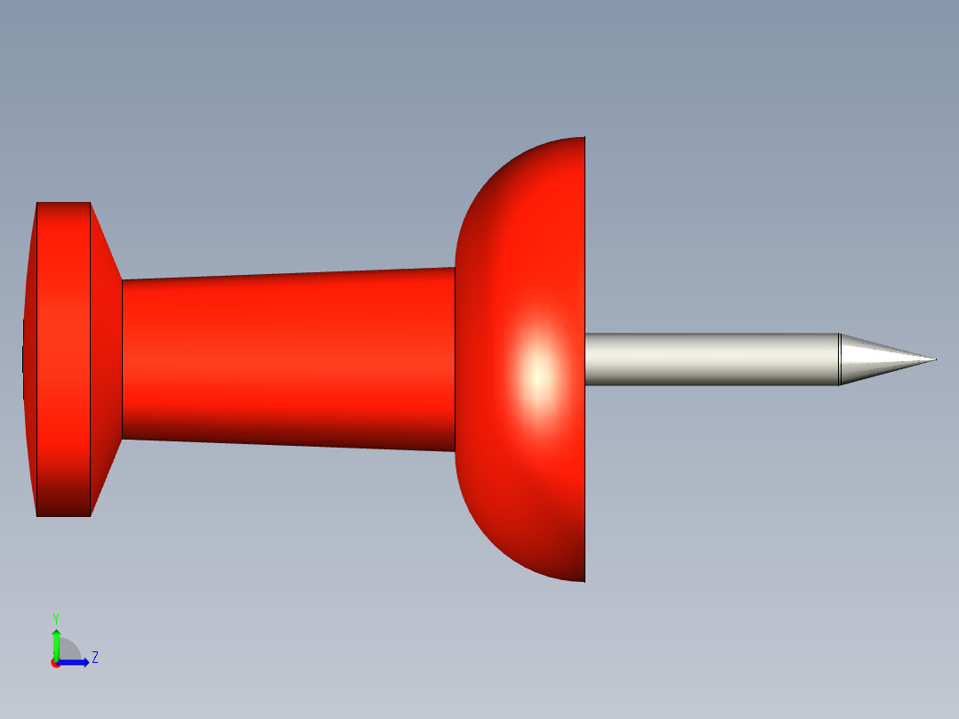 B2005201-红色图钉左视图