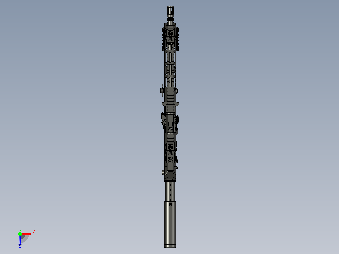 手枪左轮冲锋枪老式狙击步枪设计3D图纸wz-2022-carbine short STP俯视图