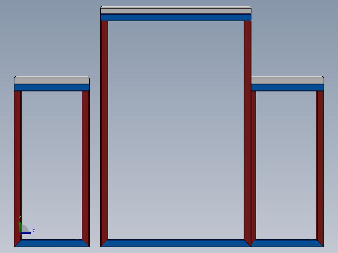 户外吧台和凳子左视图