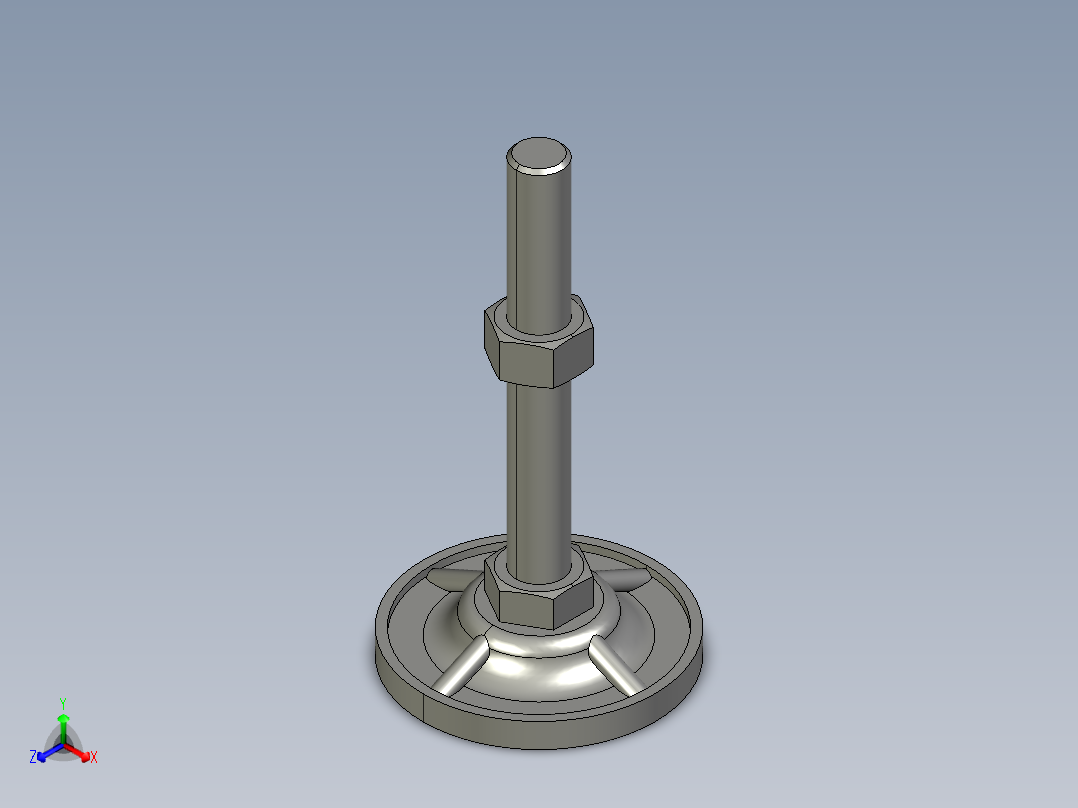 脚杯WAH21-D81-M16-L125正等轴测图