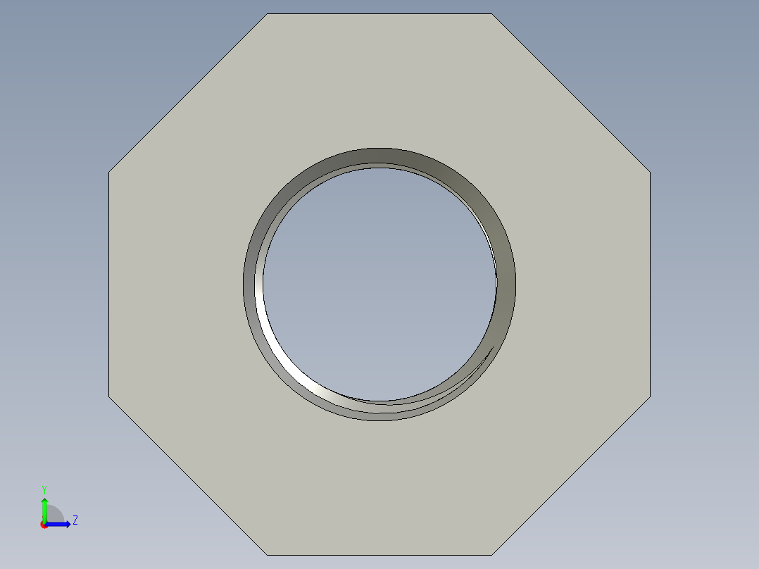 螺纹管转接头-内外丝异径 DN32-DN15左视图
