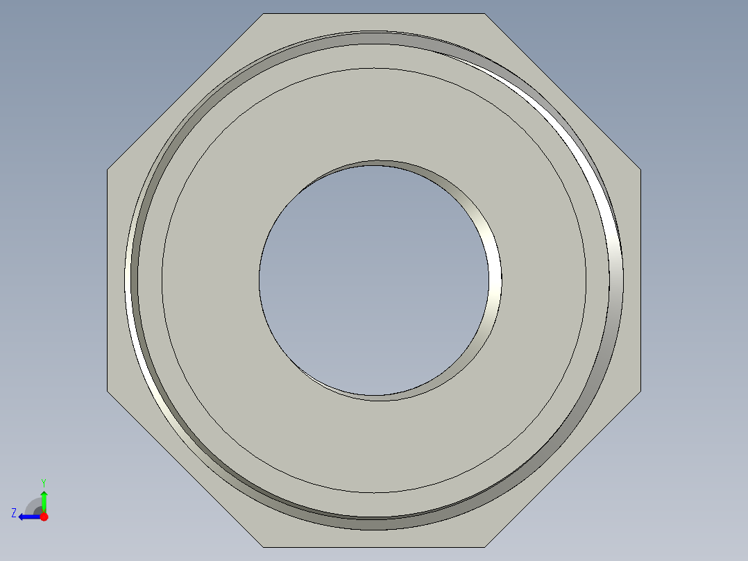 螺纹管转接头-内外丝异径 DN32-DN15右视图