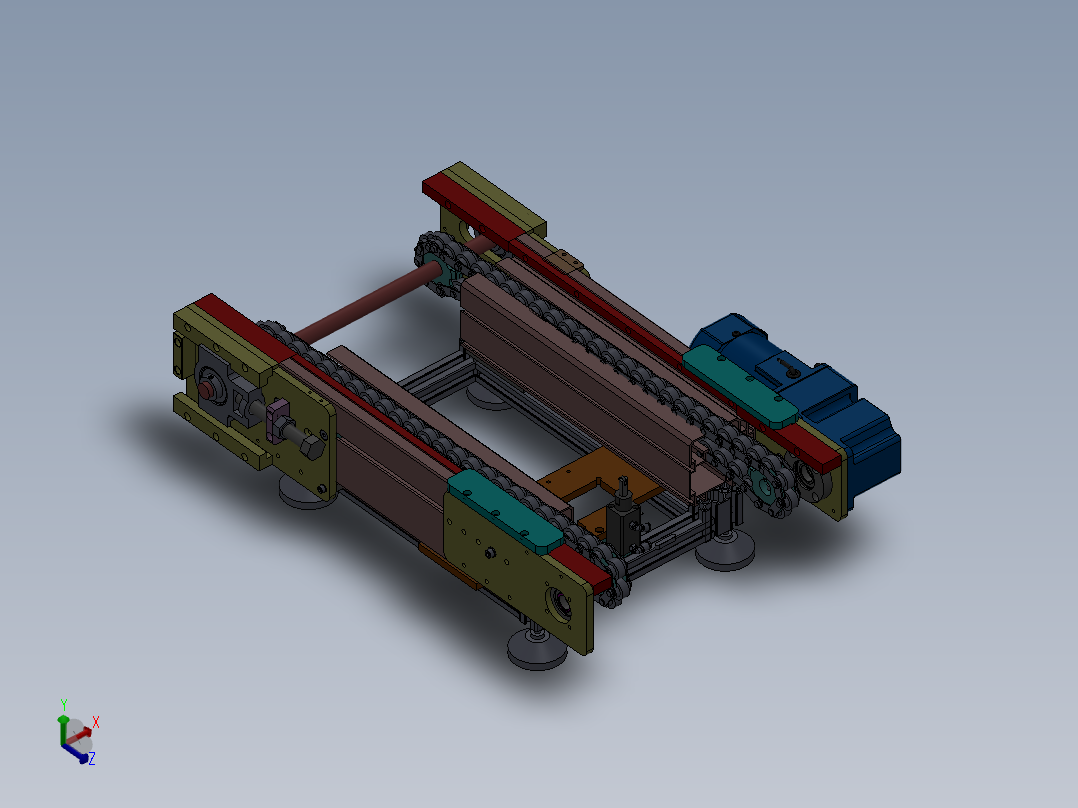 工业3D模型多工位输送机  sw16