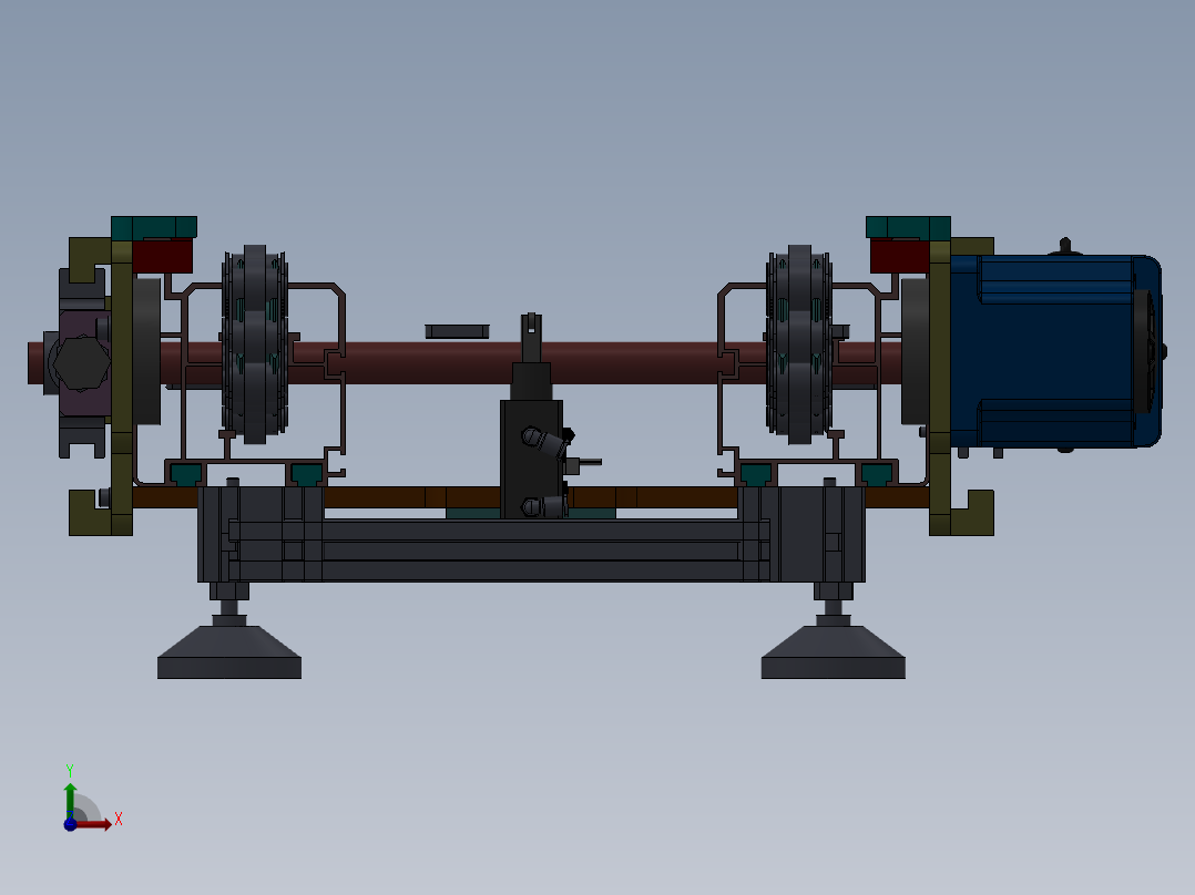 工业3D模型多工位输送机  sw16前视图