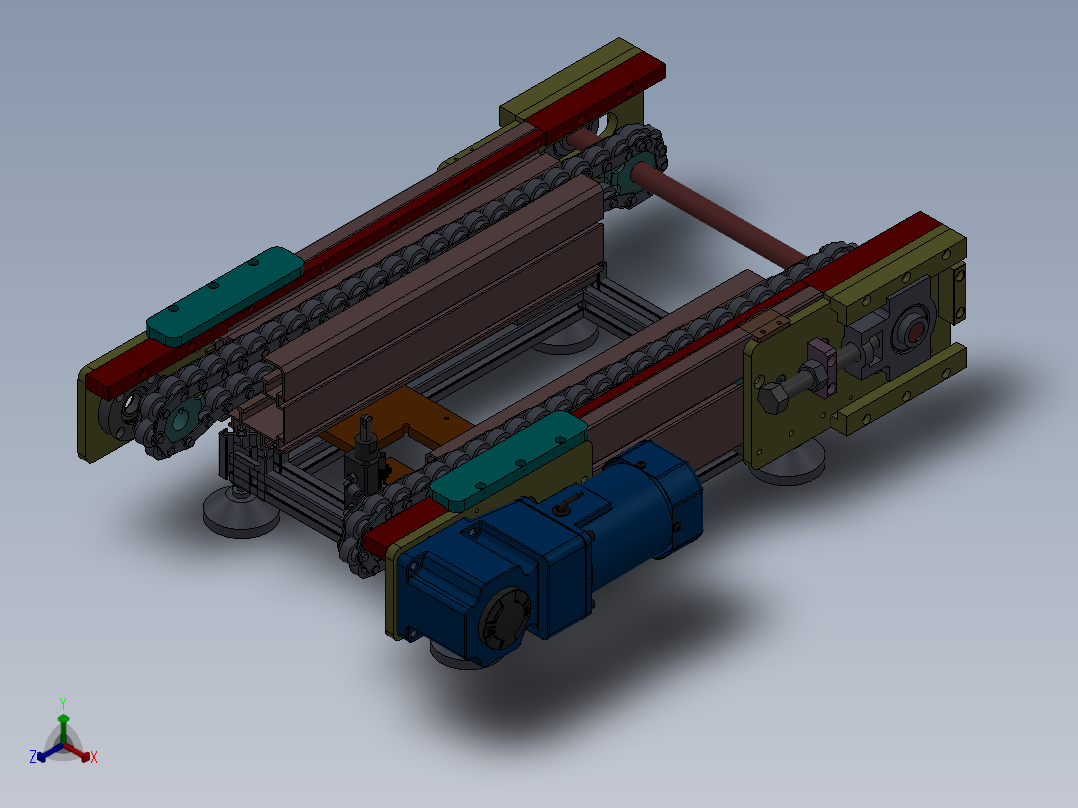 工业3D模型多工位输送机  sw16正等轴测图