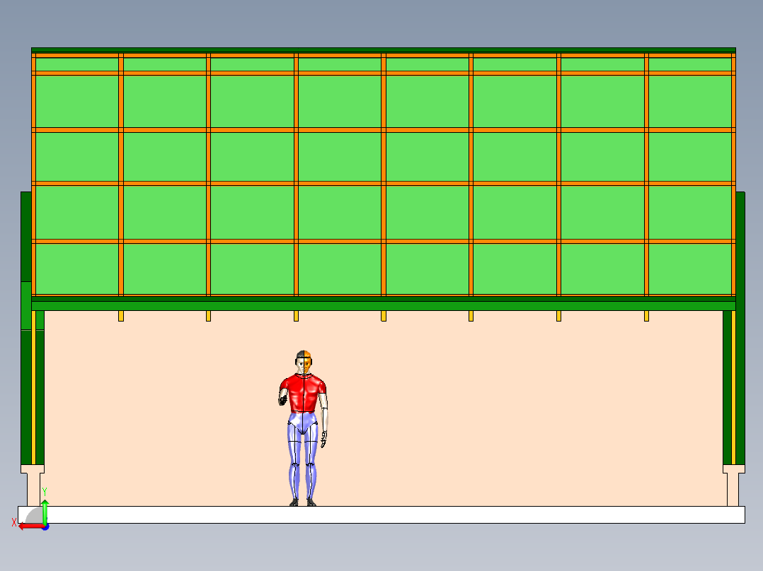 温室大棚后视图