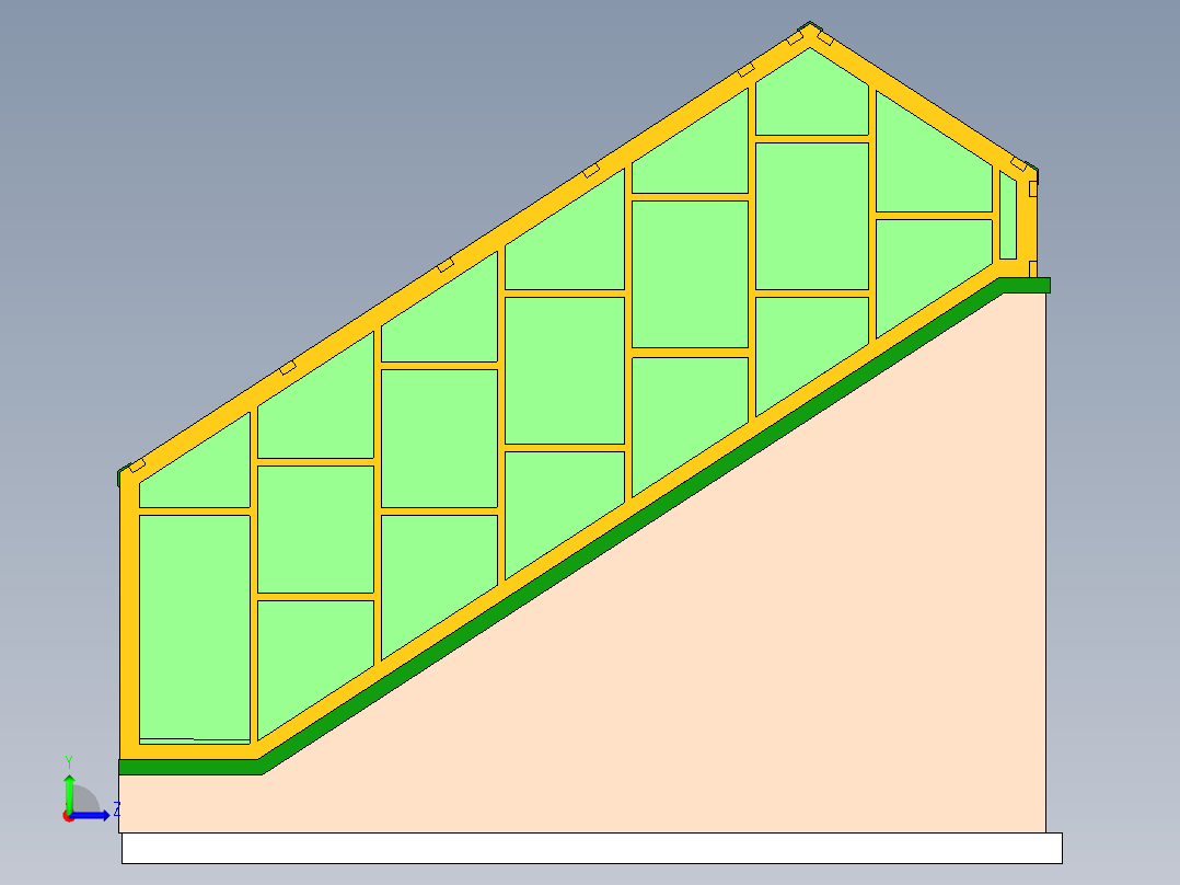 温室大棚左视图