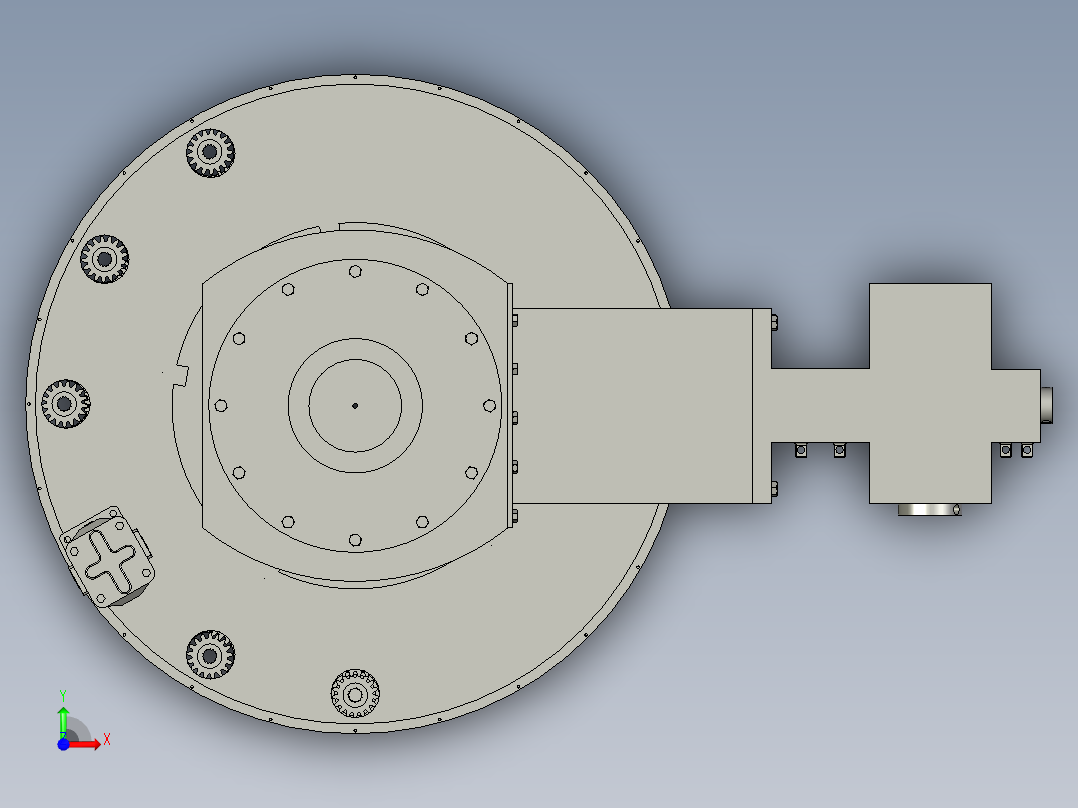 液压轴向柱塞泵前视图