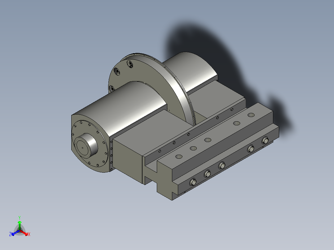 液压轴向柱塞泵正等轴测图