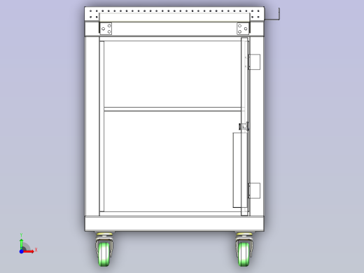 变压器质检用工具车三维模型前视缩略图