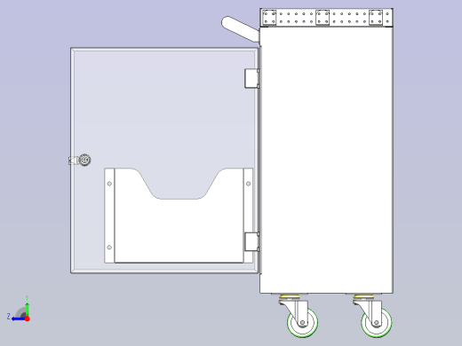 变压器质检用工具车三维模型右视缩略图