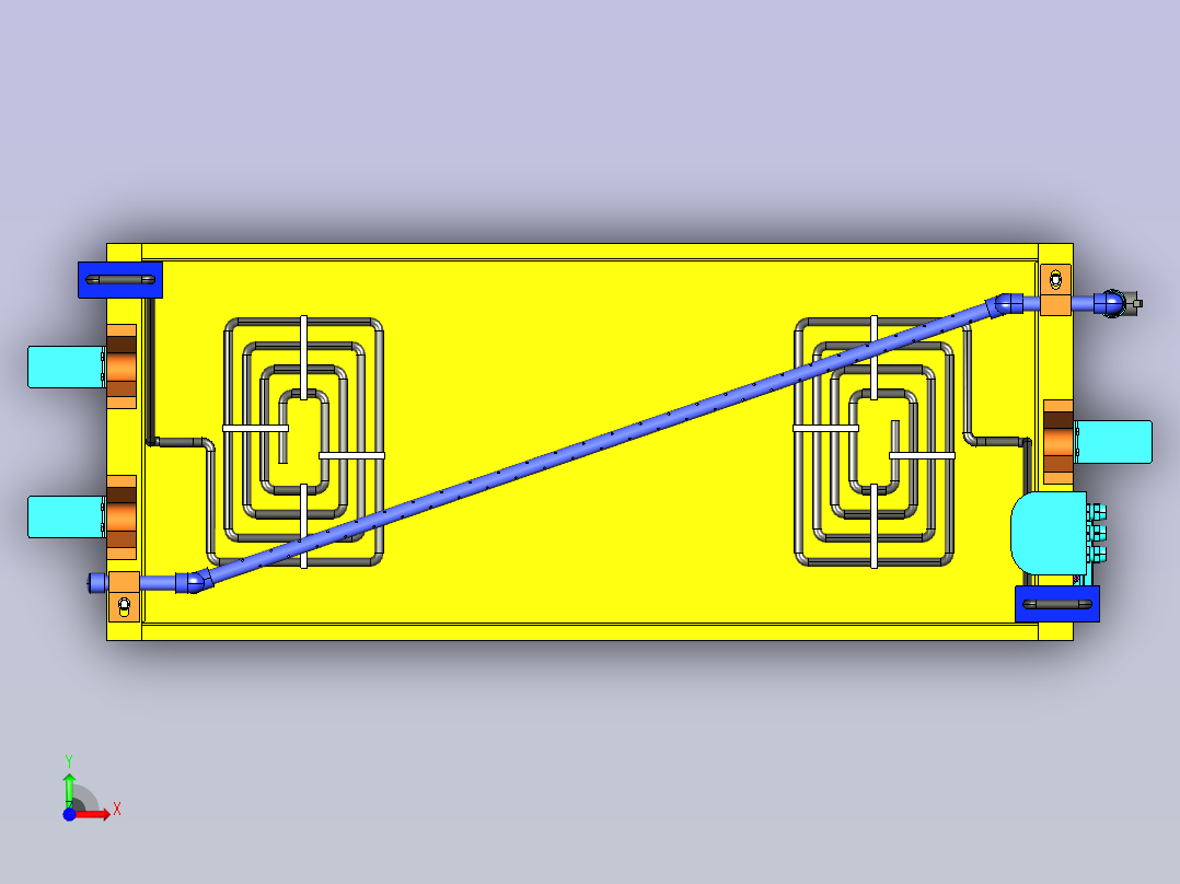 电镀钝化浴前视图