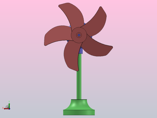 solidworks中的电风扇后视缩略图