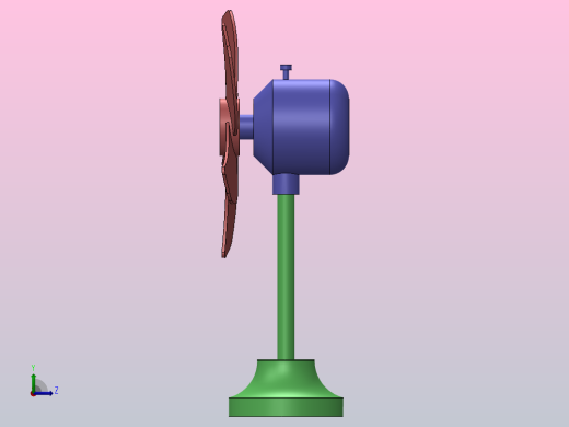 solidworks中的电风扇左视缩略图