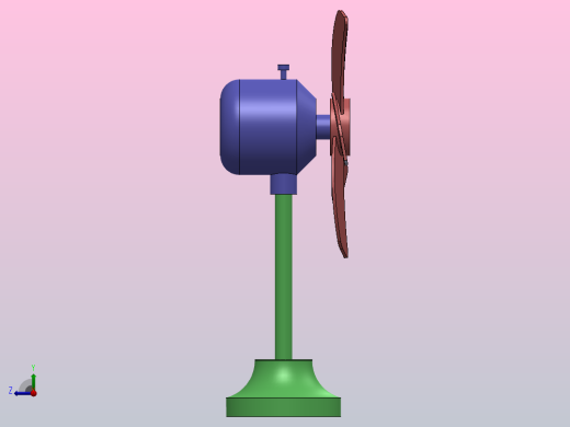 solidworks中的电风扇右视缩略图