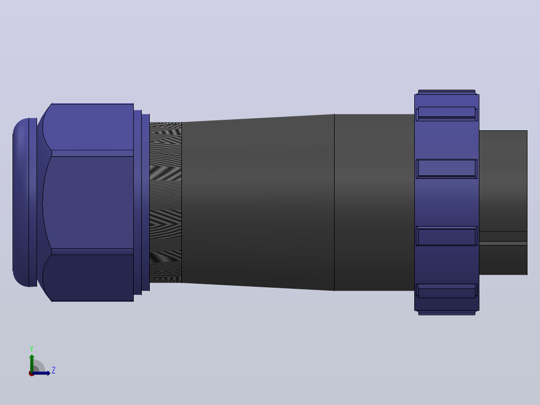 SP2110P[SP2110P-4]航空插头，多芯接头，连接器左视图