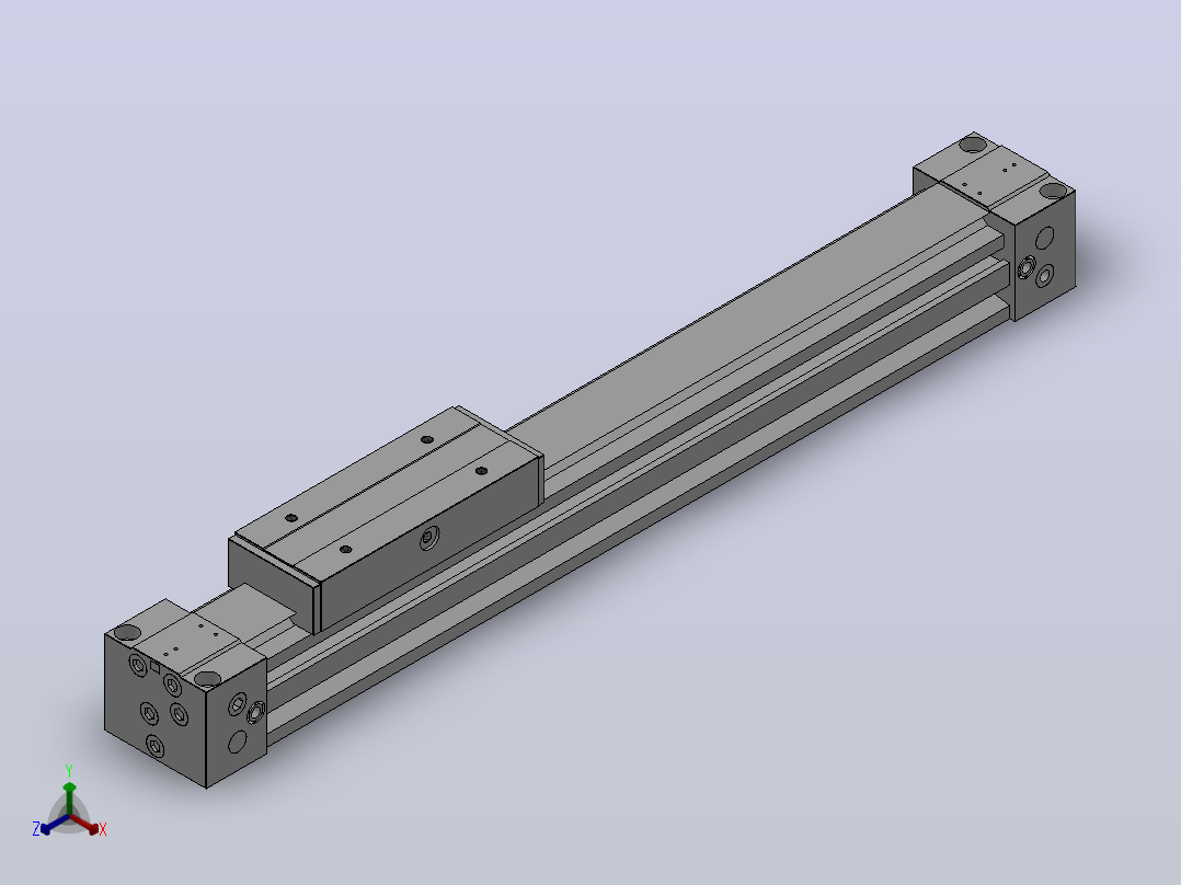 MY1B无杆气缸（Φ10-Φ50缸径）[MY1B40G-300Z]主视图