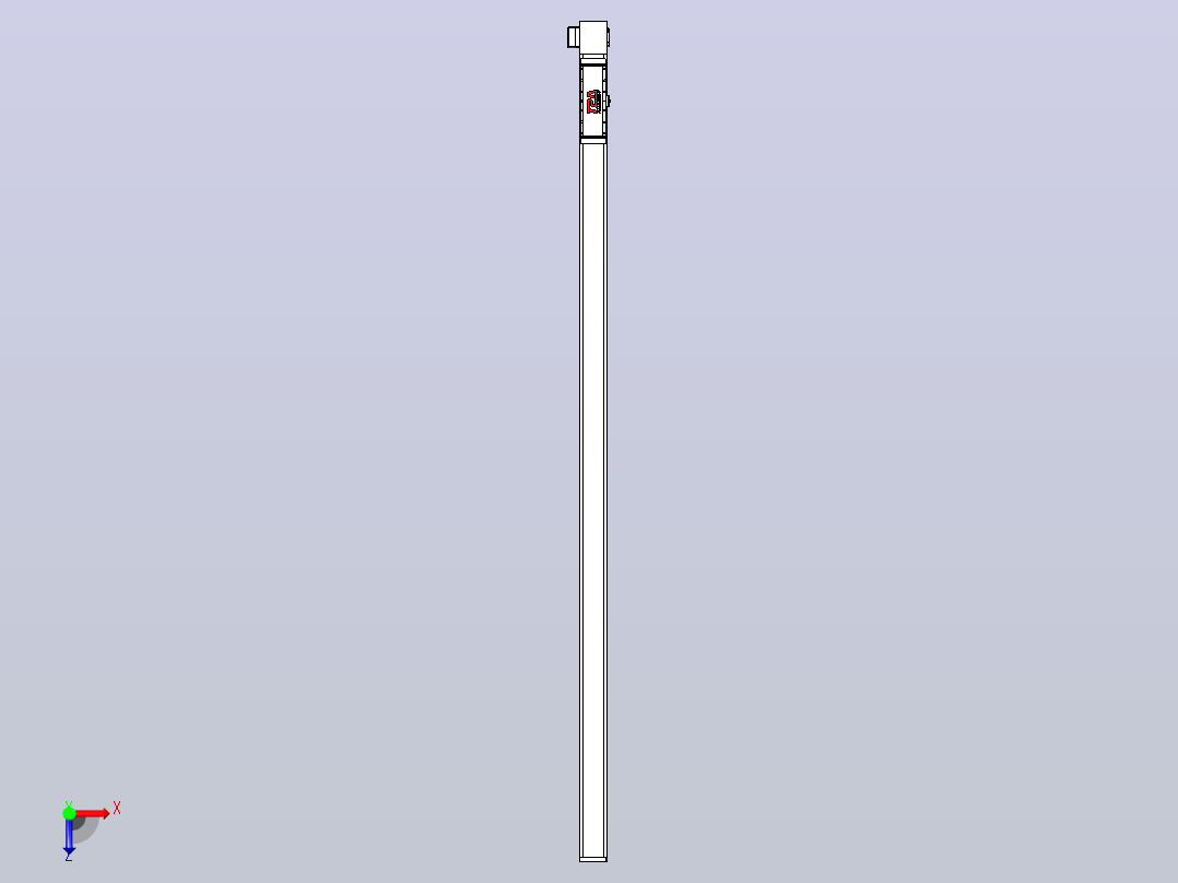 伺服电机集成皮带传动直线执行器TPA-OCB-120-224-L2950-RP-P75-N3俯视图