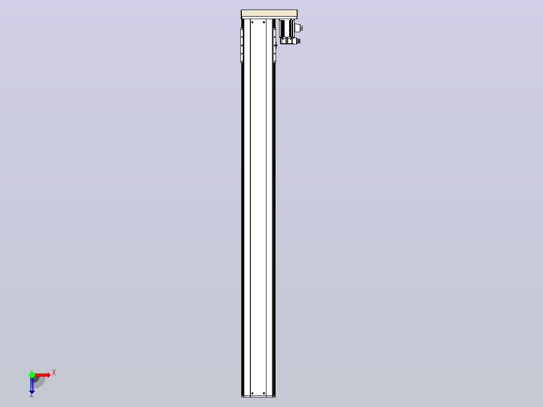 日规模组半封闭丝杆TPA-HNR-220D-3210C-L2100-ML-Y-P1K-N3俯视图