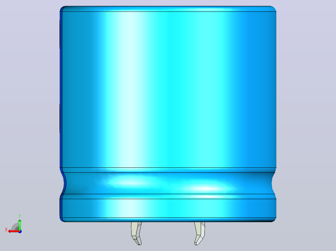 35 x35蓝色BLUE1底片电解电容器后视图