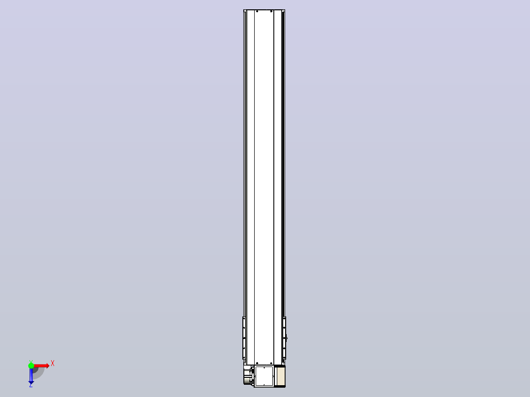 皮带直线轴半封闭可选导轨TPA-HNB-220D-176-L1500-RP-C-P1K-N3俯视图